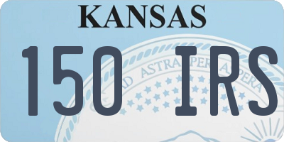 KS license plate 150IRS