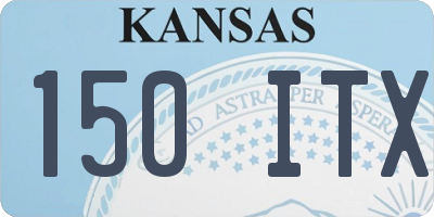 KS license plate 150ITX