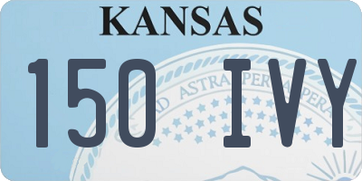 KS license plate 150IVY