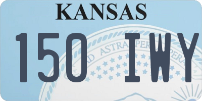 KS license plate 150IWY
