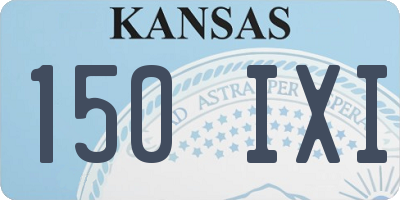 KS license plate 150IXI