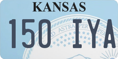 KS license plate 150IYA