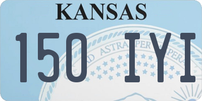 KS license plate 150IYI