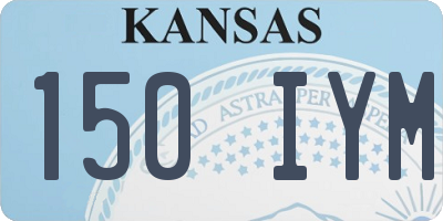 KS license plate 150IYM