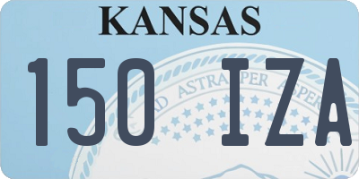 KS license plate 150IZA