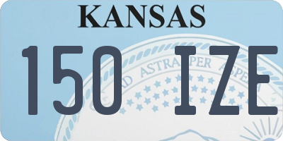 KS license plate 150IZE