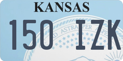 KS license plate 150IZK