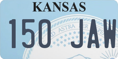 KS license plate 150JAW