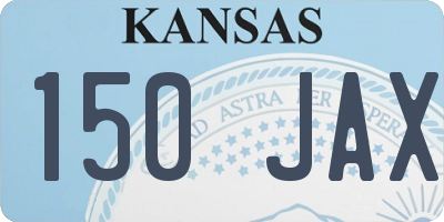 KS license plate 150JAX