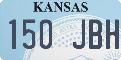 KS license plate 150JBH