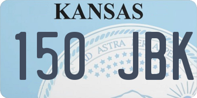 KS license plate 150JBK