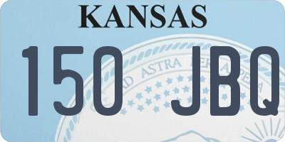 KS license plate 150JBQ