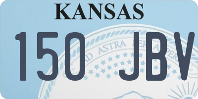 KS license plate 150JBV