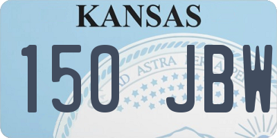 KS license plate 150JBW