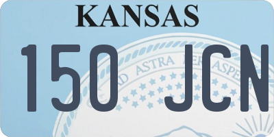 KS license plate 150JCN
