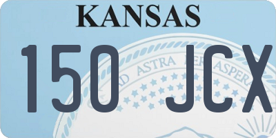 KS license plate 150JCX