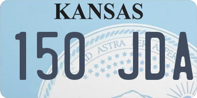 KS license plate 150JDA