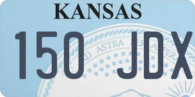 KS license plate 150JDX