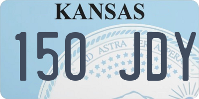 KS license plate 150JDY