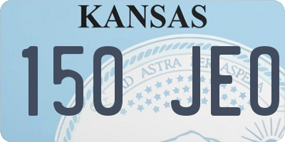 KS license plate 150JEO