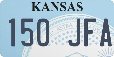 KS license plate 150JFA