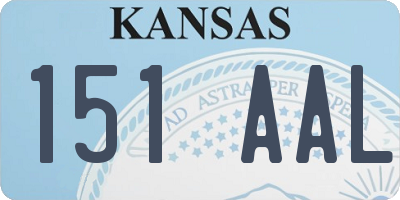 KS license plate 151AAL