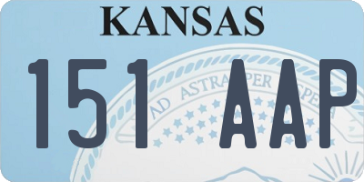 KS license plate 151AAP