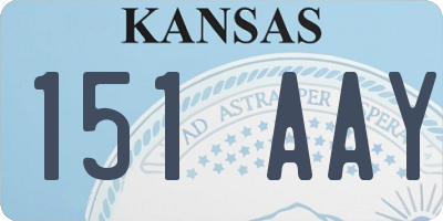 KS license plate 151AAY