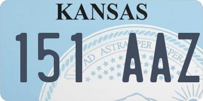 KS license plate 151AAZ