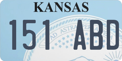 KS license plate 151ABD