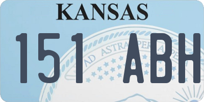 KS license plate 151ABH