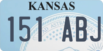 KS license plate 151ABJ