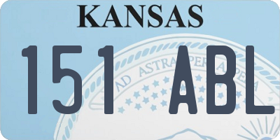 KS license plate 151ABL