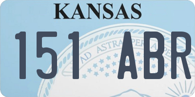 KS license plate 151ABR