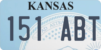 KS license plate 151ABT