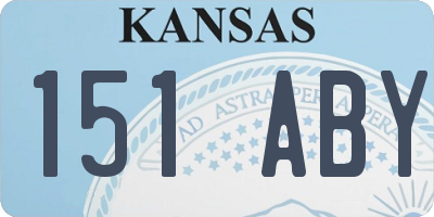 KS license plate 151ABY