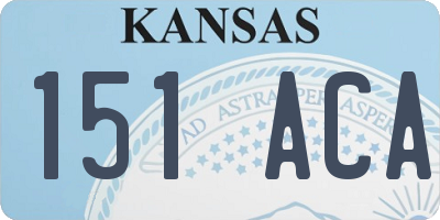 KS license plate 151ACA