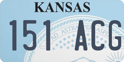 KS license plate 151ACG