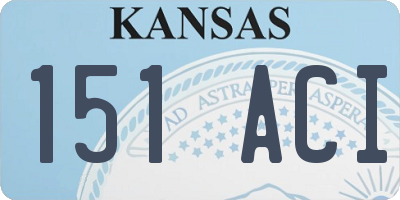 KS license plate 151ACI