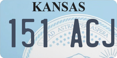 KS license plate 151ACJ