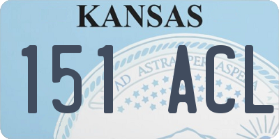 KS license plate 151ACL