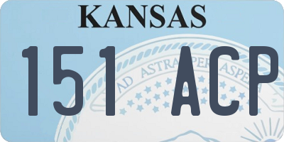 KS license plate 151ACP