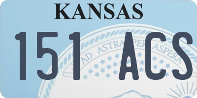 KS license plate 151ACS
