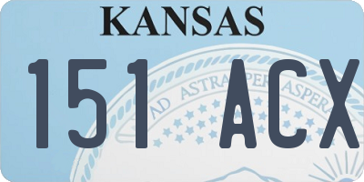 KS license plate 151ACX