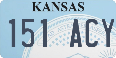 KS license plate 151ACY