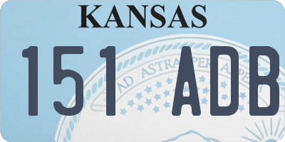 KS license plate 151ADB