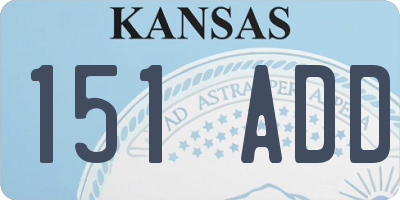 KS license plate 151ADD