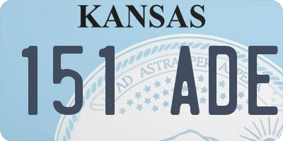 KS license plate 151ADE