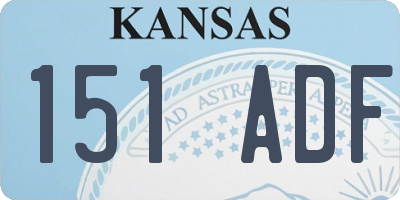 KS license plate 151ADF