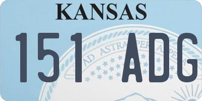 KS license plate 151ADG